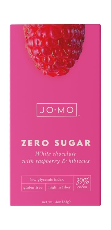 A table style chocolate bar without milk and without added sugar in raspberry and hibiscus flavor. Chocolate without milk and without sugar